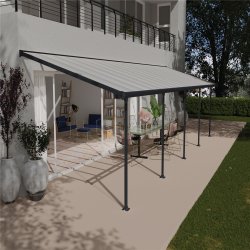 Palram Canopia Feria terr. overdæk, 28,5 m2, grå