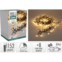 Cluster Lyskæde m/1152 LED, 14,9 meter, varm hvid