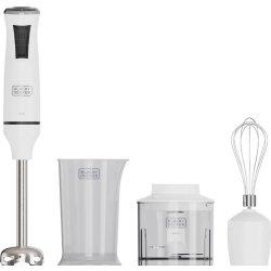 Black+Decker Stavblender sæt 750W, Hvid