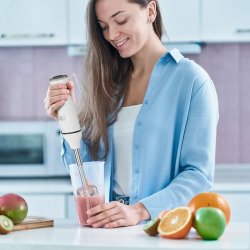Black+Decker Stavblender sæt 750W, Hvid