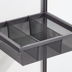 Elfa Decor høj rumdeler meshkurv, D40, grå, 2 stk