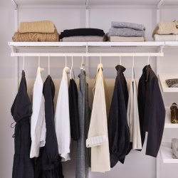 Elfa Decor bøjlestang, B62,5, mat hvid