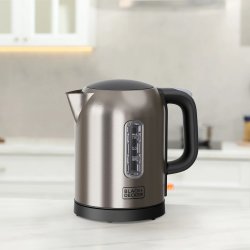 Black+decker Elkedel 1L 2200W, Børstet Stål