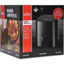 GrillnGO Madrid airfryer, 5L, sort