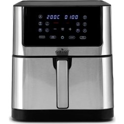 GrillnGO Sevilla airfryer, 8L, sort/sølv