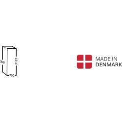 Maxi C700 Køleskab med udvidet køl, rustfri stål