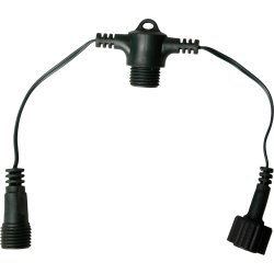 Fordelerkabel til lyskæde, 31V, IP44, 40cm, grøn