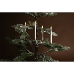 Sæt m/10stk LED Juletræslys, H2,8xØ1,5cm, hvid