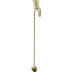 Juletræslysholder 6stk, H 16,7xØ 1,1cm, guld