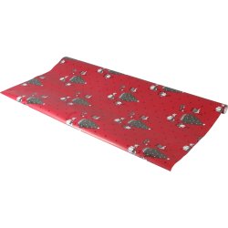 Gavepapir 10m/rll, B70cm x L10m, rød m/motiver