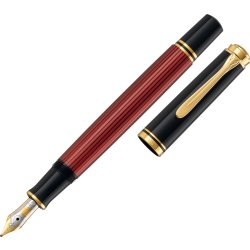 Pelikan Souverän 400 Fyldepen, EF, black/red