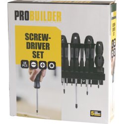 Probuilder Skruetrækkersæt 18 stk.