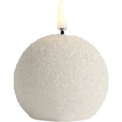UYUNI LED Snebold, glitter, B 7 x H7cm