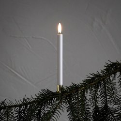 UYUNI LED Lys koniske, 2stk, hvid, B1,3 x H13,8cm