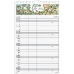 Mayland 2026 Familiekalender m. stickers, 4 kol.
