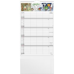 Mayland 2026 Familiekalender m. stickers, 4 kol.