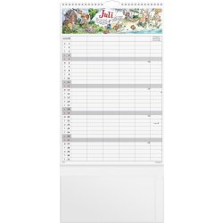 Mayland 2026 Familiekalender m. stickers, 5 kol.