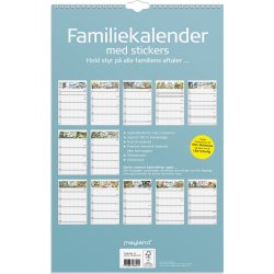 Mayland 2026 Familiekalender m. stickers, 5 kol.