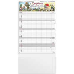 Mayland 2026 Familiekalender m. stickers, 6 kol.