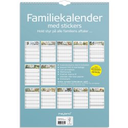 Mayland 2026 Familiekalender m. stickers, 6 kol.