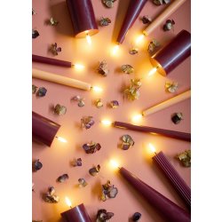 UYUNI LED Lys rillede, 2stk, rød, B3,2xH25,5cm