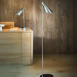 Dyberg Larsen DL12 Gulvlampe & Minibordlampe, krom