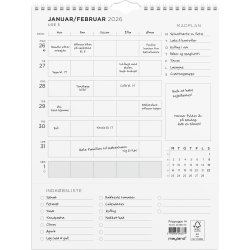 Mayland 2026 Familiekalender Ugeplan m. lister