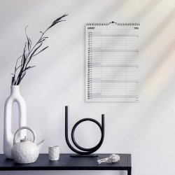 Mayland 2026 Familiekalender Black & White, 3 kol.