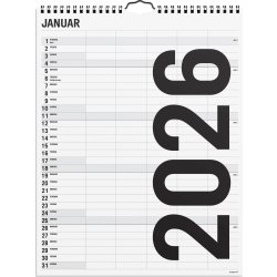 Mayland 2026 Familiekalender Black & White, 5 kol.