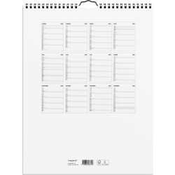 Mayland 2026 Familiekalender Black & White, 5 kol.