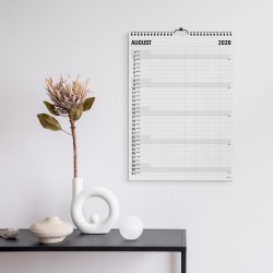 Mayland 2026 Familiekalender Black & White, 7 kol.