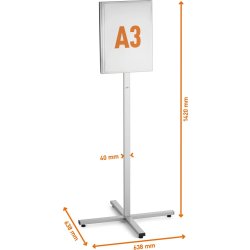 Durable Gulvskilt Info Stand | A3 | Udendørs