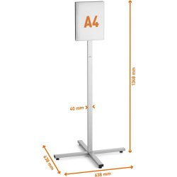 Durable Gulvskilt Info Stand | A4 | Udendørs