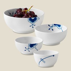 Royal Copenhagen Blå Mega Skåle 21/15,5/13/8,5 cm