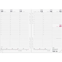 Mayland 2026 System A5 Ugekalender, skind, brun
