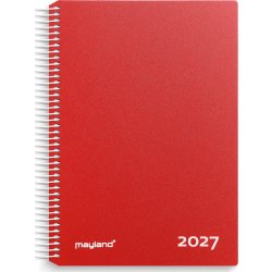 Mayland 2027 Timekalender, plast, rød