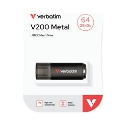 Verbatim USB stik 3.2 V200, 64GB, Metal