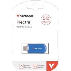 Verbatim Plectra USB-C Flash Drive, 64GB, blå