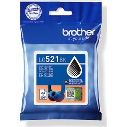 Brother LC521BK blækpatron, sort
