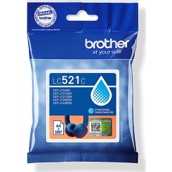 Brother LC521C blækpatron, cyan