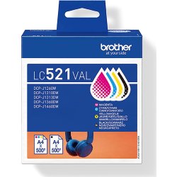 Brother LC521VAL multi-pakke blækpatroner, CMYK