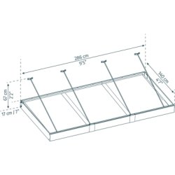 Palram Canopia Sophia XL 3000 dørbaldakin, grå