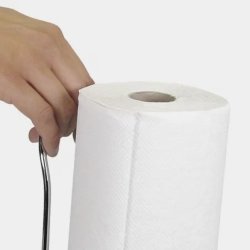 Brabantia Køkkenrulleholder, Sort/blank stål