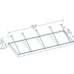 Palram Canopia Sophia XL 4000 dørbaldakin, grå
