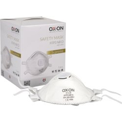 OX-ON Støvmaske Supreme FFP3 NR D m/ventil, 5 stk.