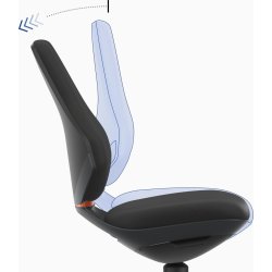 Texon Arbejdsstol, sort, Skintec, hjul