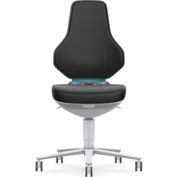 Texon Renrumsstol, sort, Skintec, hjul