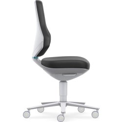 Texon Renrumsstol, sort, Skintec, hjul