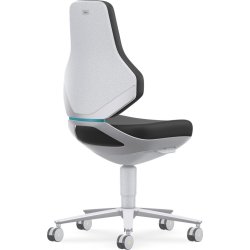 Texon Renrumsstol, sort, Skintec, hjul