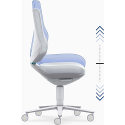 Texon Renrumsstol, sort, Skintec, hjul